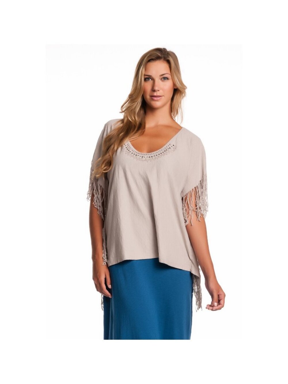 Velvet by Graham & Spencer Siri Top Ancient Beige Cotton Tee NWT